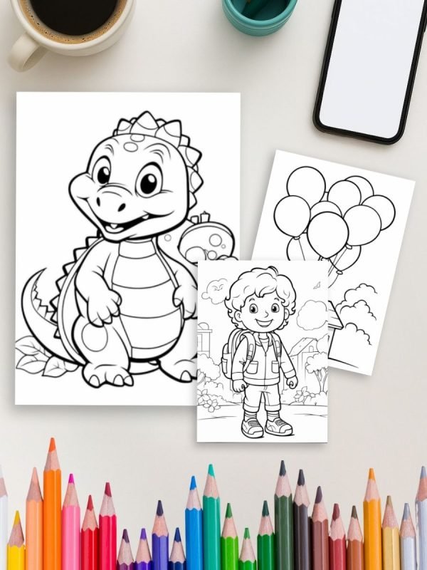 Playtime Color World-100 Kids Coloring Pages - Image 4
