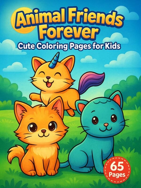 Animal Coloring Pages for Kids – Animal Friends Forever with 65 Adorable Designs