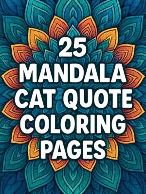 mandala cat coloring pages