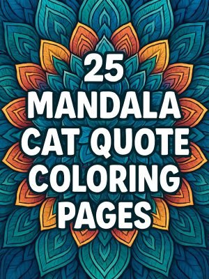 Catitude & Calm - 25 Mandala Cat Quote Pages