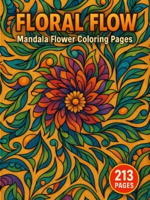 Floral Flow – 213 Mandala Flower Coloring Pages for Relaxation & Creativity