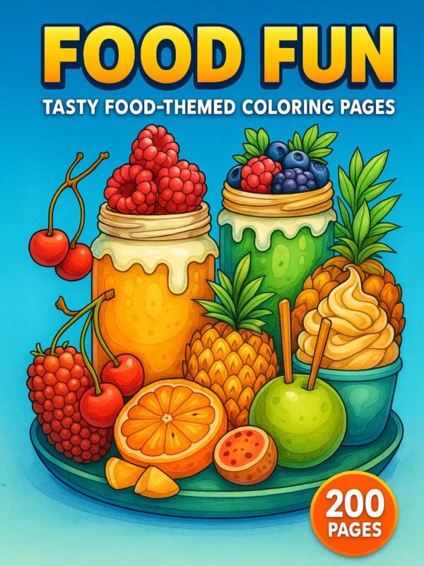 Food Coloring Pages – Food Fun with 200 Tasty & Creative Designs