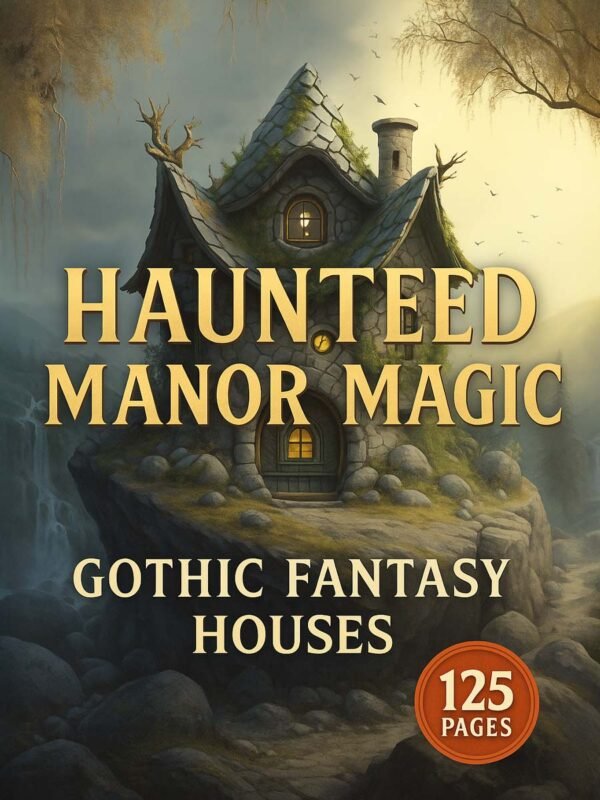 Gothic House Coloring Pages – Haunted Manor Magic with 125 Spooky & Enchanted Designs