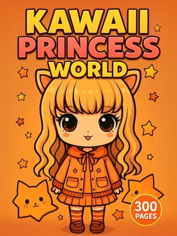 300 kawaii princess and cute girl pages