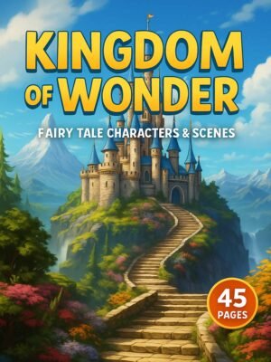 Fairy Tale Coloring Pages – Kingdom of Wonder with 45 Magical Characters & Scenes