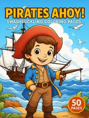 Pirate Coloring Pages – Pirates Ahoy! with 50 Swashbuckling Adventure Designs