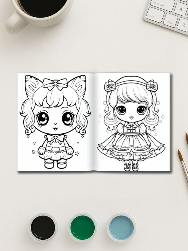 Kawaii Princess Coloring Pages – Kawaii Princess World with 300 Adorable Girl Designs - Image 3