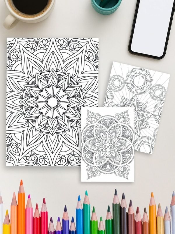 Mandala Matrix – 105 Geometric Mandala Coloring Pages for Mindful Relaxation - Image 4