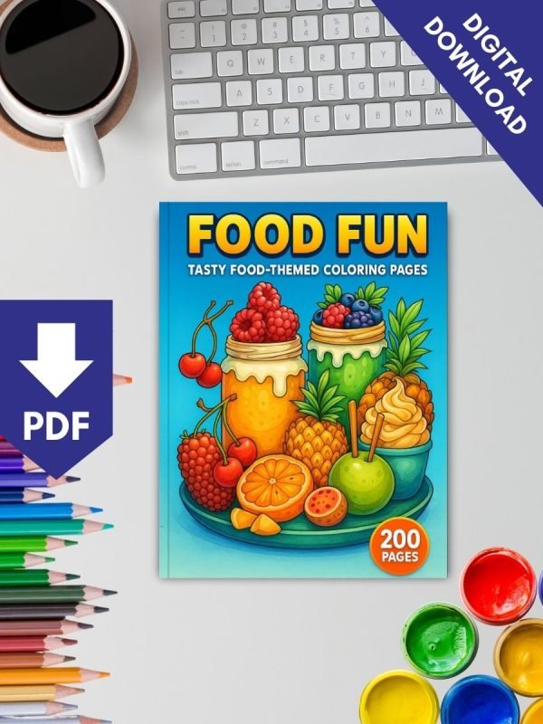 Food Coloring Pages – Food Fun with 200 Tasty & Creative Designs - Image 2