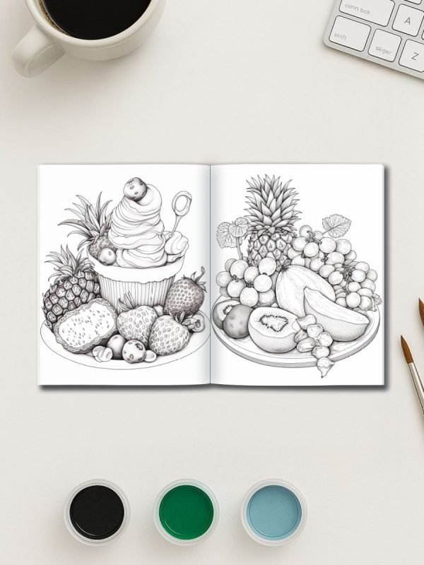 Food Coloring Pages – Food Fun with 200 Tasty & Creative Designs - Image 3