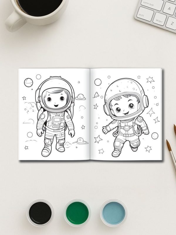 Space Coloring Pages for Kids – Kids in Space with 50 Intergalactic Adventures - Image 3