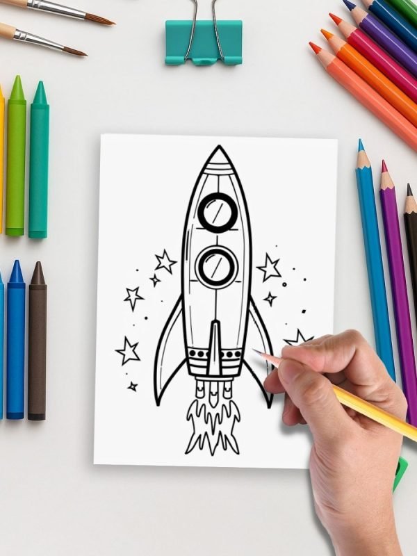 324-Page Boys' Galaxy Pack – Robots, Cars, Rockets & More! - Image 5
