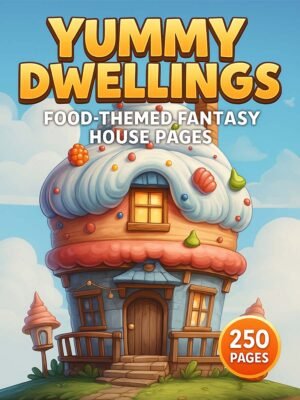 Food House Coloring Pages – Yummy Dwellings with 250 Deliciously Whimsical Designs