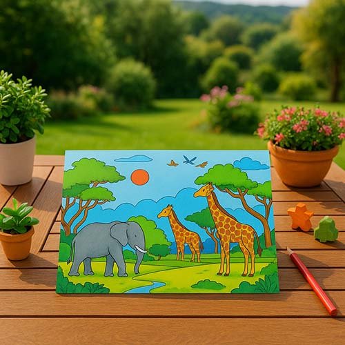 Gallery & Inspiration jungle animals coloring page